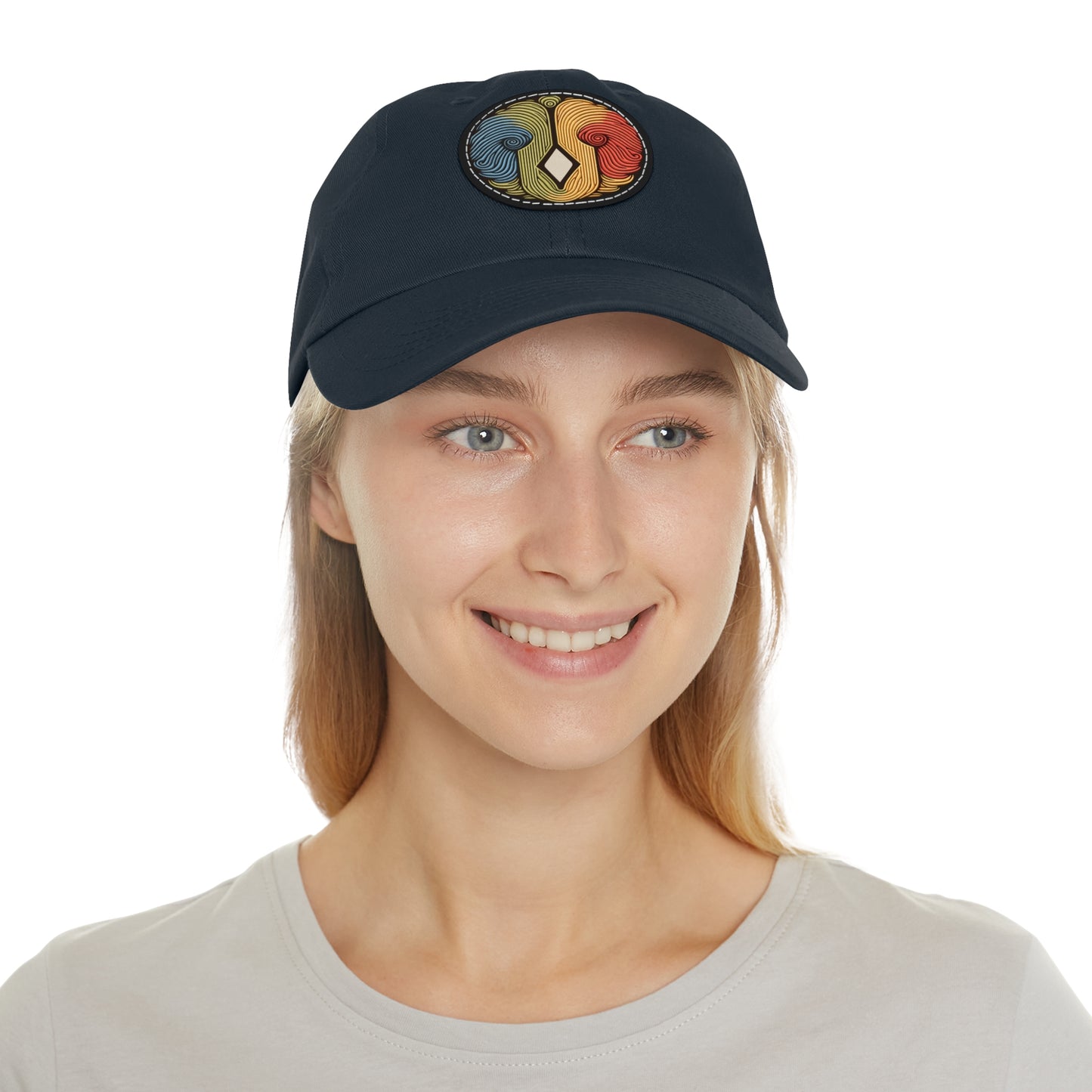 Artiformant Dad Hat with Leather Patch (Round)