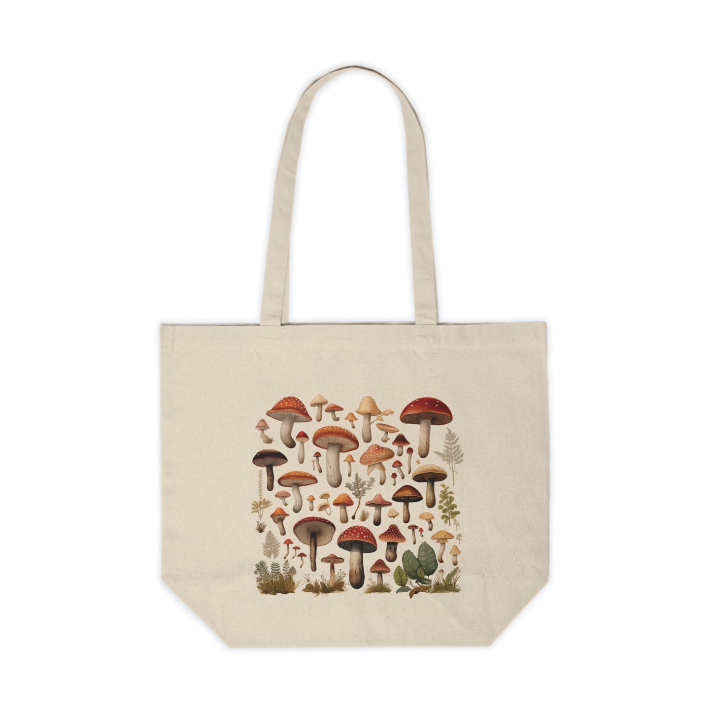 Wild Mushrooms Canvas Shopping Tote