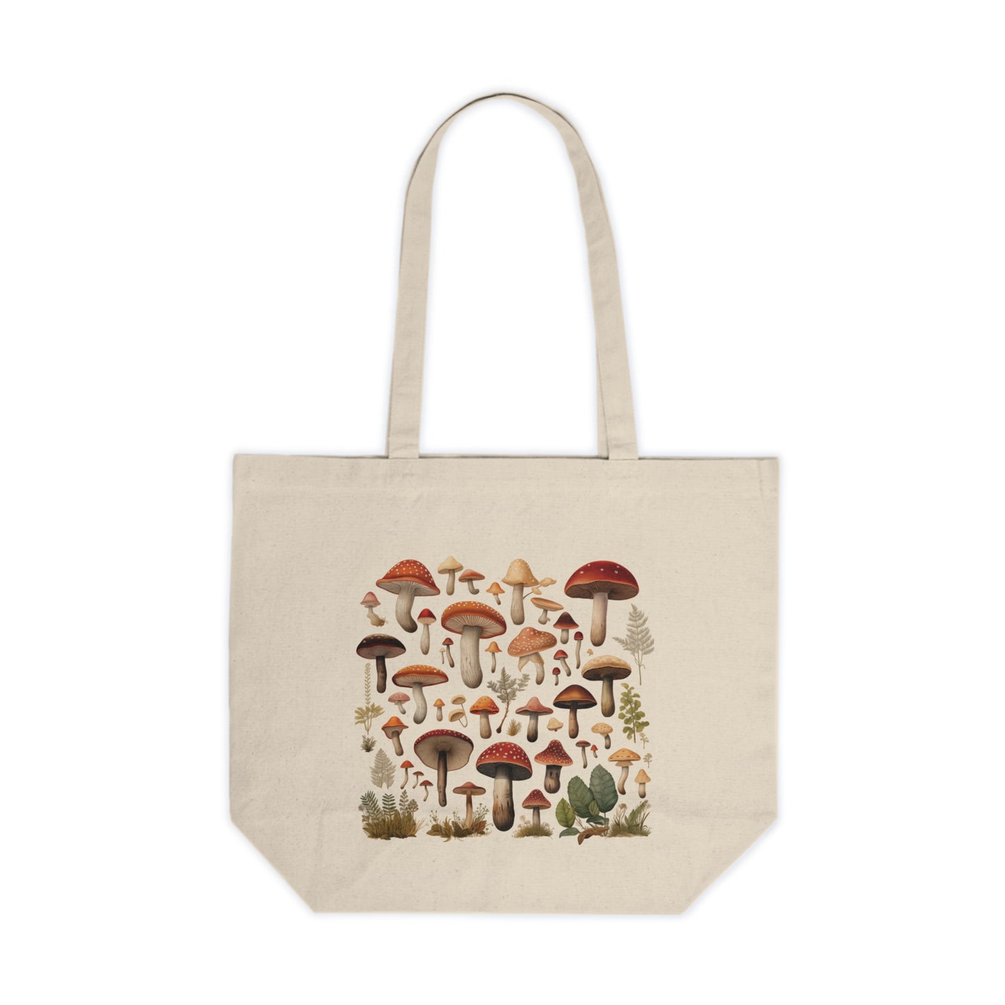 Wild Mushrooms Canvas Shopping Tote
