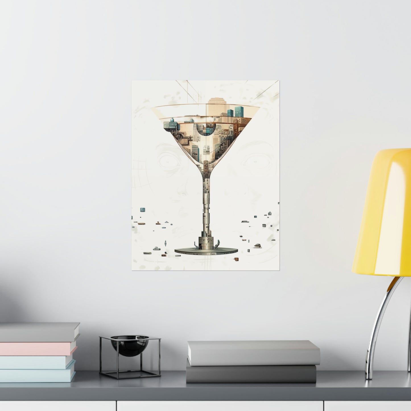 City Martini Matte Vertical Poster