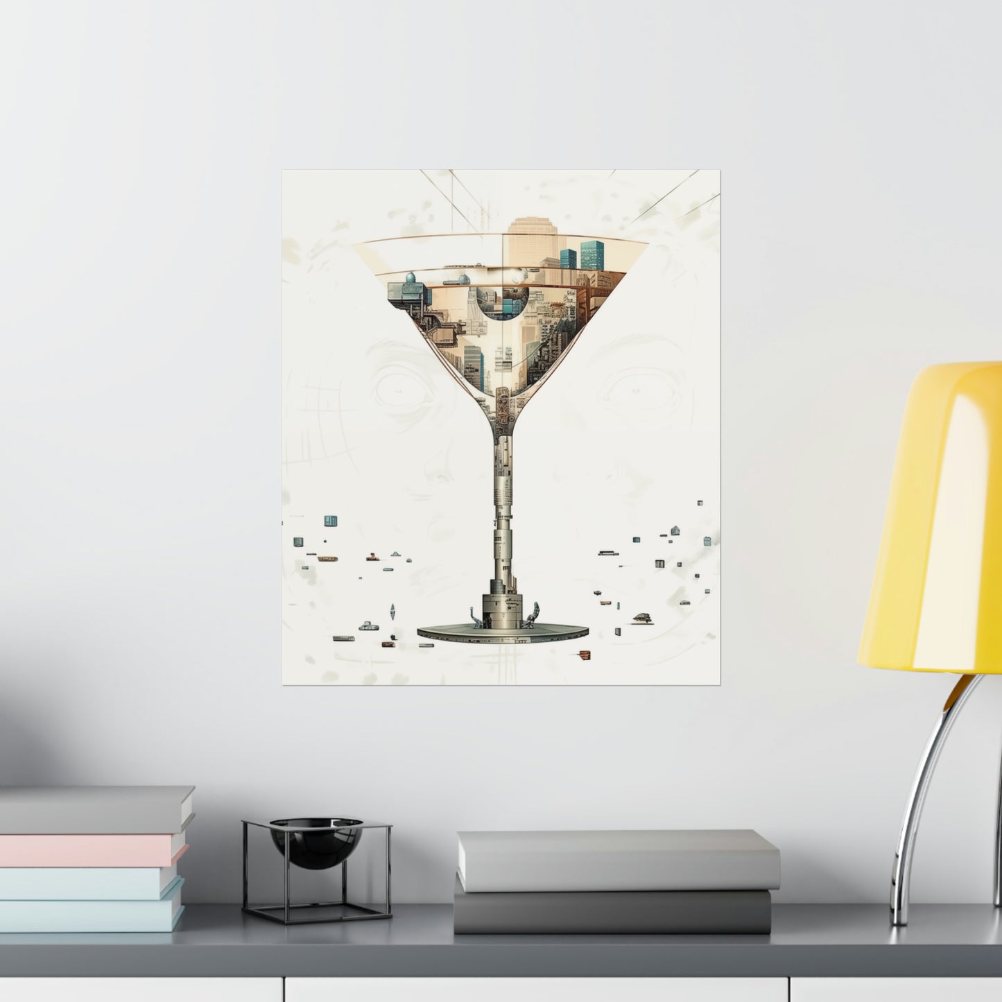 City Martini Matte Vertical Poster