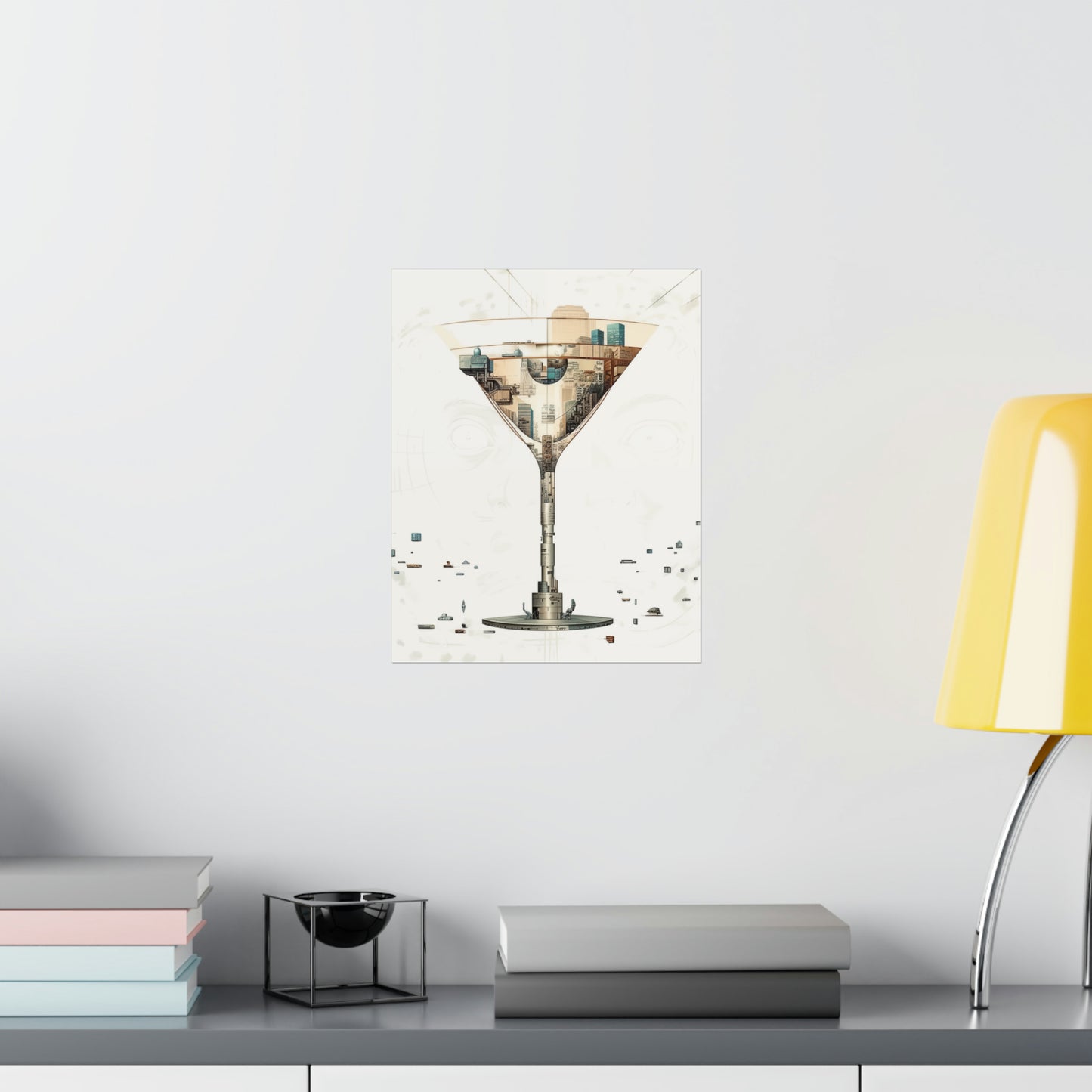 City Martini Matte Vertical Poster