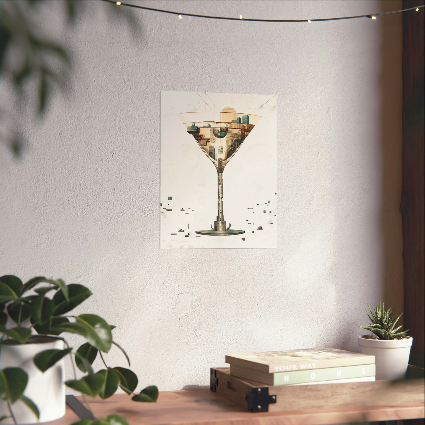 City Martini Matte Vertical Poster