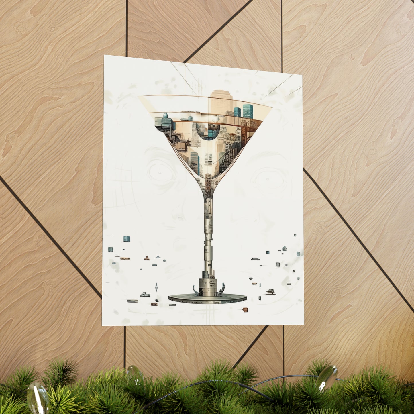 City Martini Matte Vertical Poster