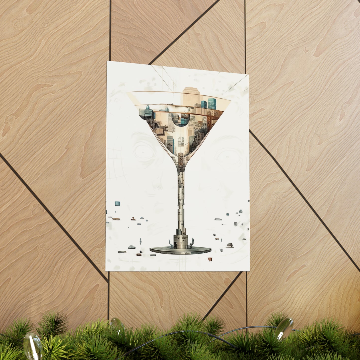 City Martini Matte Vertical Poster