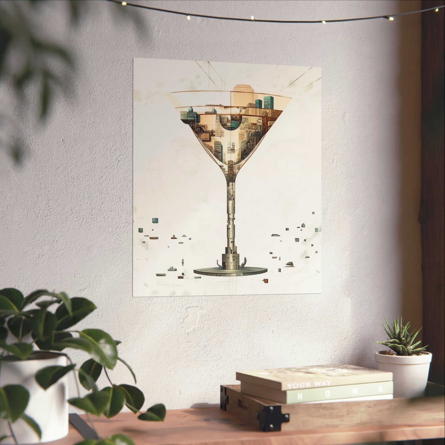 City Martini Matte Vertical Poster